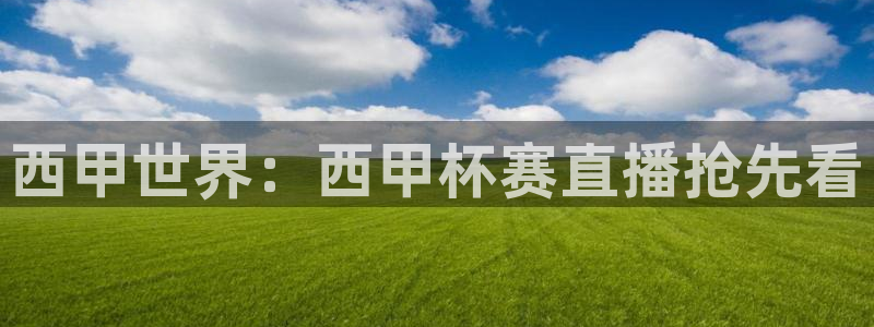  西甲世界：西甲杯赛直播抢先看
