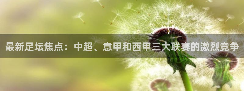  最新足坛焦点：中超、意甲和西甲三大联赛的激烈竞争